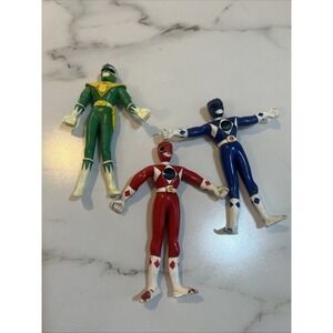 1994 Power Rangers Bendable Figure Green Red & Green Ranger